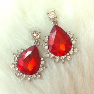 Fancy Red Earrings